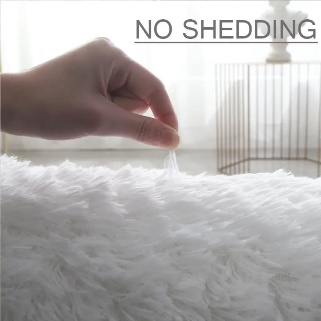 Tappeto bianco soffice per ingresso, moderno, per soggiorno, camera da letto, decorazione per la casa, grande tappeto spesso e peloso (80x200 cm 31x78 pollici/verde erba)