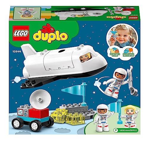 LEGO 10944 Duplo Misión de la Lanzadera Espacial Juguete de Construcción de Cohete Espacial para Niños +2 años con Astronautas