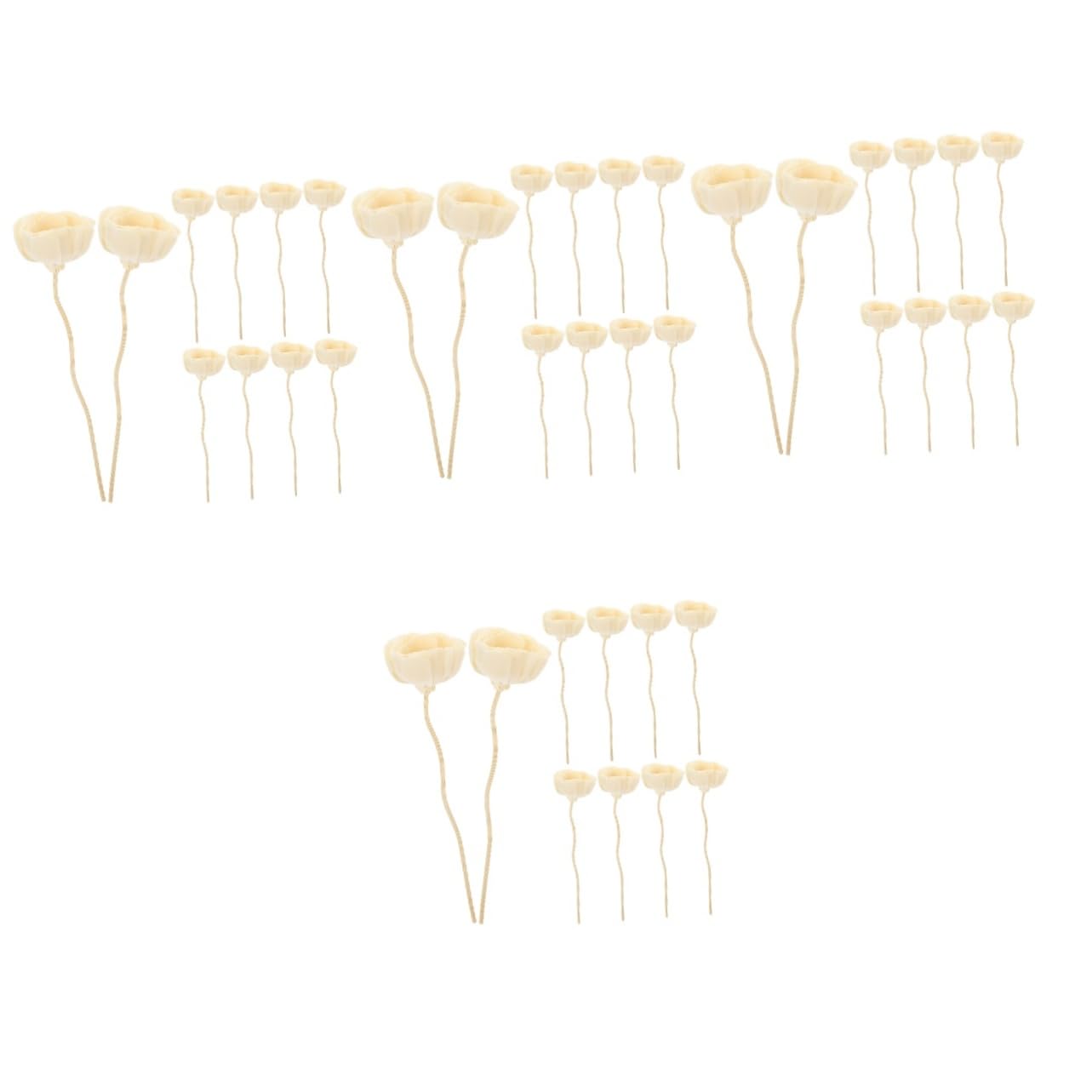 Mikikit 4 Sätze Aromatherapie-rattanblume Duft Diffusor Stäbchen Für Öldiffusor Nachfüllung Drinnen Stöcke Aromasticks Öl-Sticks Hölzern 10 Stück * 4