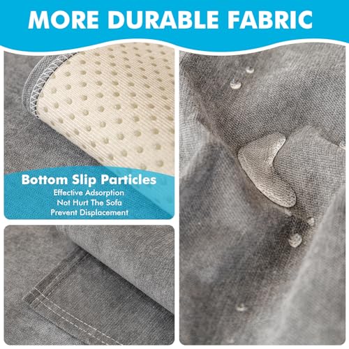 GKXLH Neue wasserdichte Sofa überzug - Weiche Chenille Sofa Sitzkissenbezüge, rutschfeste Sofabezug waschbar 1 2 3 4 Sitzer Couch überzug für Sektionssofa, Sofaüberwürfe L Form (Dunkelgrau, 70x150cm)