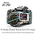 Pentax K-70 Weather-Sealed DSLR Camera, Body Only (Black)