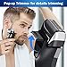 Electric Razor for Men, Hizek Men's Electric Shaver Cordless Foil Shaver with Pop-up Trimmer,USB Quick Charging,LCD Display,Waterproof Design for Body Hair and Beard Style
