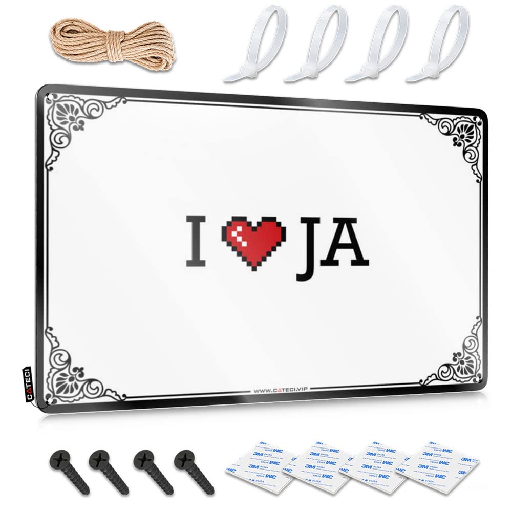 Tin Wall Decor Stitch Vintage Wall Decor | I Love Ja Farmhouse Collection For Deck Home Decoration(30X40CM)