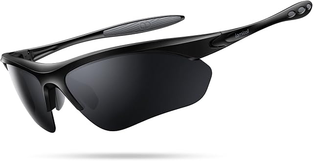 Lamicall 22g Polarized Sports Sunglasses for Men Women - UV400 Protection Sun Glasses Running Cycling Fishing Golf Driving