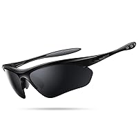 Lamicall Occhiali da Sole Ciclismo Polarizzati - [22g & Design Avvolgente] UV400 Protezione