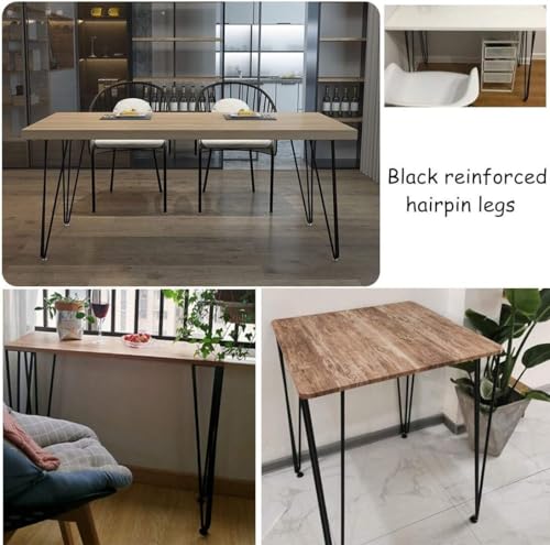 Patas de mesa de horquilla con tres varillas y protectores para proyectos de decoración rústica 7