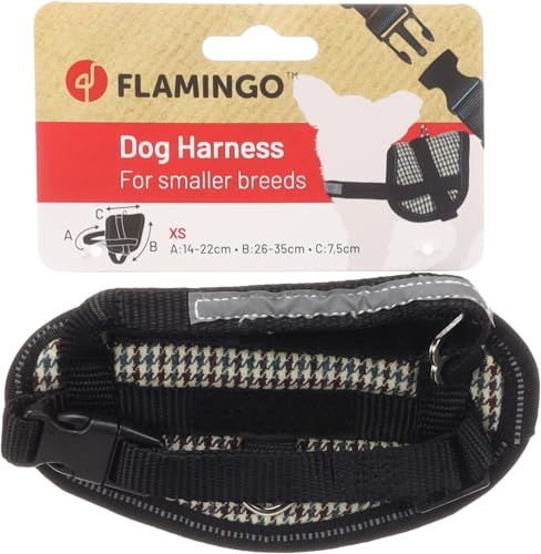 Flamingo Dog Harness Eeny Meeny Blue & Brown XS 14-22cm 26-35cm 7,5cm 15mm - Image 2
