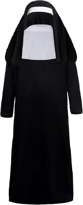 Tayfremn Kids Nun Costume Girl Halloween Nun Costume Black Children Nun Outfit for Halloween Costumes Cosplay Party