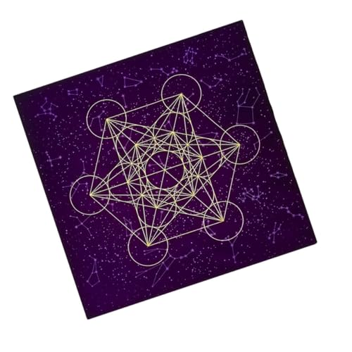 NAMOARLY Mantel Protege la Mesa contra Manchas y Derrames para Adivinación y Tarot de Algodón para y Morado Adecuado para Fiestas y Creativa Fiestas Creativa