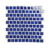 Tenedos 1x1 Cobalt Blue Square Brick Porcelain Mosaic Tile 12x12 Mesh – 1-1/8' Glossy Floor Wall Pool Backsplash Kitchen Bathroom Accent Decor (5 Sheets)
