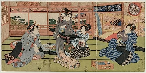 Tableau une vue de la nouvelle salle à Sakurai Utagawa Kunisada pour votre décoration de salon