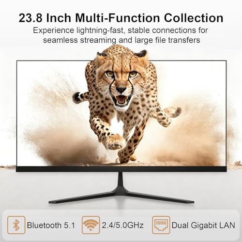 Image of 23.8 inch Touchscreen All-in-One Desktop Computer Space-Saving for Work&Study | Core i7 Processor 4Cores 16GB RAM 512GB SSD with WiFi6 Bluetooth5.3 and Wired Keyboard with Mouse