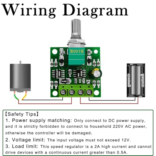 MKBKLLJY 3-częściowy regulator prędkości silnika niskiego napięcia DC PWM 1,8 V, 3 V, 5 V, 6 V, 12 V, 2 A, 1803BK, 1803B, regulowany przełącznik z przyciskiem regulacji prędkości, do silnika prądu