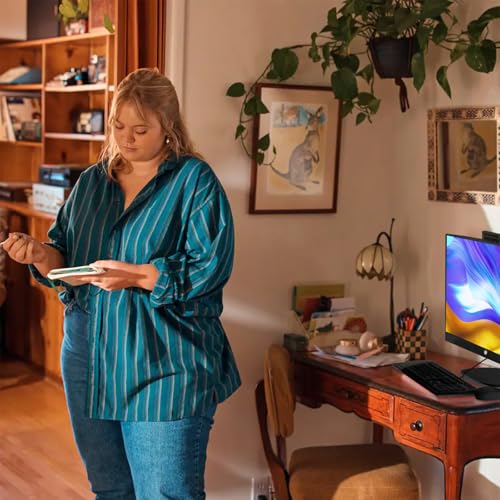 Image of HP 24 inch All in One Desktop PC, FHD IPS Display, AMD Ryzen 3 7720U Quad-Core Processor, 8GB RAM, 512GB SSD, AMD Radeon Graphics, HDMI, Keyboard & Mouse, Flicker Free, Wi-Fi 6, USB Type-C, Win 11 Pro