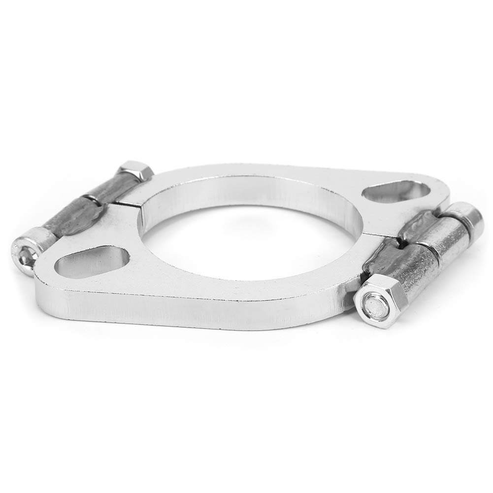 Kit Flangia Morsetto, 2,5 Pollici 63 Mm Flangia di Scarico in Acciaio Piatto Ovale Accessorio di Ricambio per Riparazione