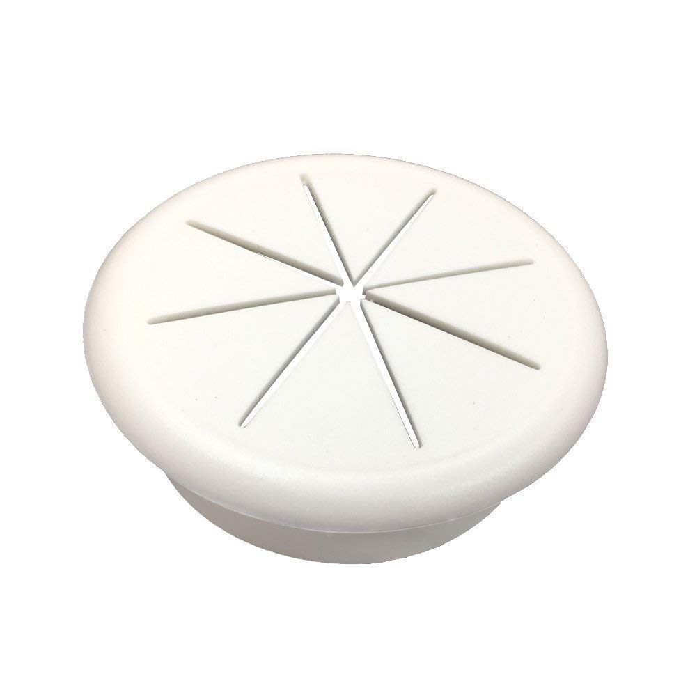 HYCC 60 mm Ø Flexible Desk Grommet - Color: White - 5 Pack