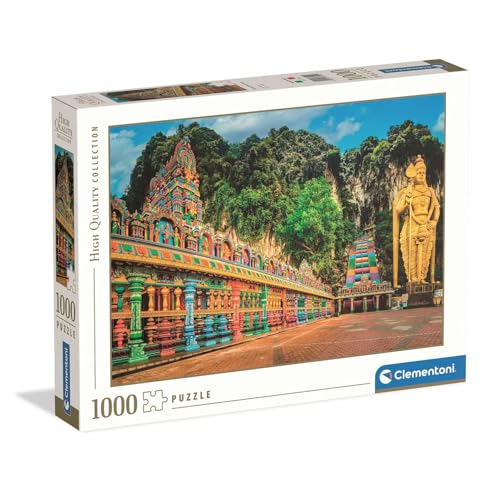Clementoni - Puzzle de 1000 Piezas para Adultos y niños, ilustración Painted Batu Caves, Idea Regalo, Made in Italy, 70 x 50 cm, 37104