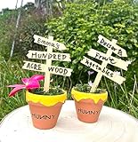 3 Pack Winnie Hunny Pot Favor, Party Decoration Arrow Wood Signs, Food Sign - Welcome Hundred 100 Acre Wood Pooh Honey Pots, First Birthday, Baby Shower Table Decor
