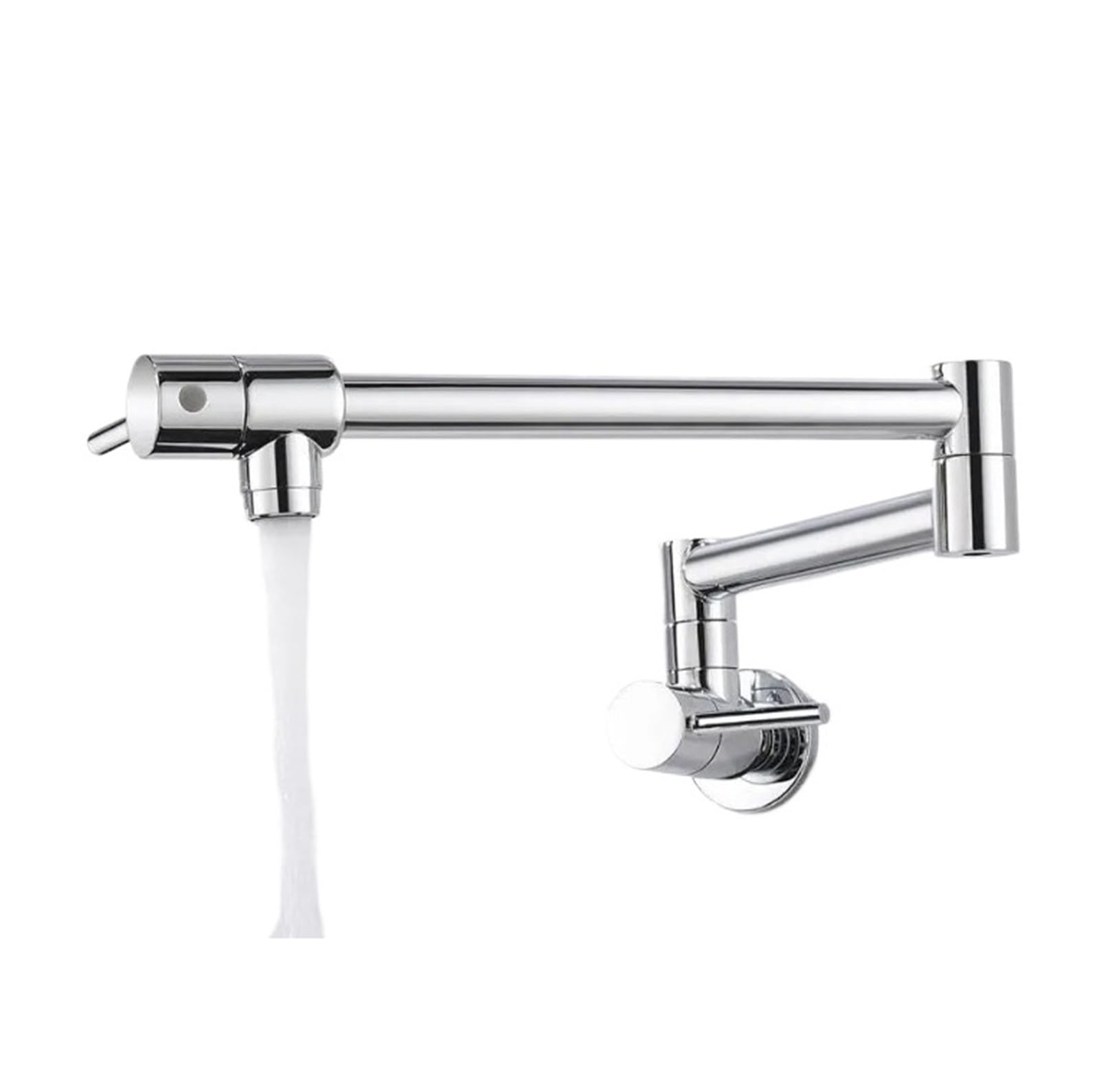 ZQFHSX Pot Filler Faucet Single Cold Folding Extended 360 Degree Fold Kitchen Sink Tap for Most Scenarios(Chrome)