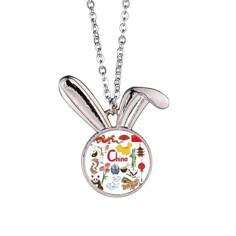 Collier panda drapeau de la Chine idée cadeau anniversaire femme - 5