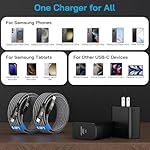 45W Super Fast Charger Type C, [2 Pack] 45 Watt USB-C Charger PD/PPS Wall Charging Block for Samsung Galaxy S25 Ultra/S25+/S25/S24/S23 Ultra/S23+/S22 Ultra/S22+/S20 Ultra, Tab S8(with 2X 6.6ft Cable) - Image 5