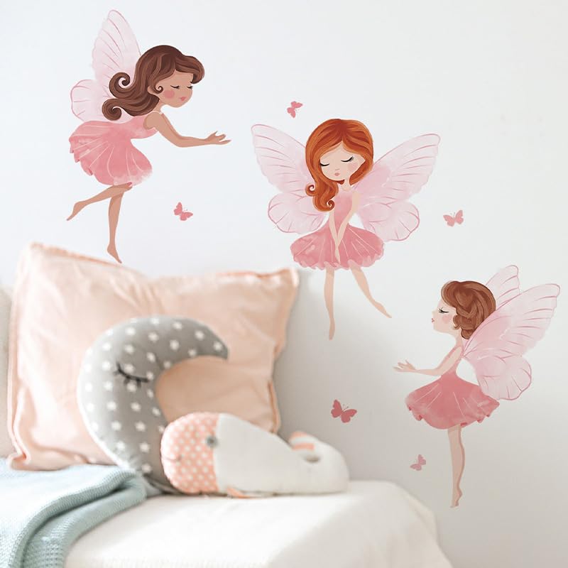 Image of 3 Fairy Magic Wall Stickers for Kids Baby Wall Stickers for Kids Room Bedroom Playroom Nursery Living Room Decor Wall Art Wall Decoration Boho-Self-Adhesive