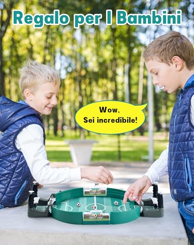 A aBlumen Interaktives Tischfußballspiel mit 6 Fußbälle, Table Soccer Tischfußball Tischfussball Kinder Geeignet für Kinder ab 3 Jahren Fusball Geschenk für Kinder – Bild 6