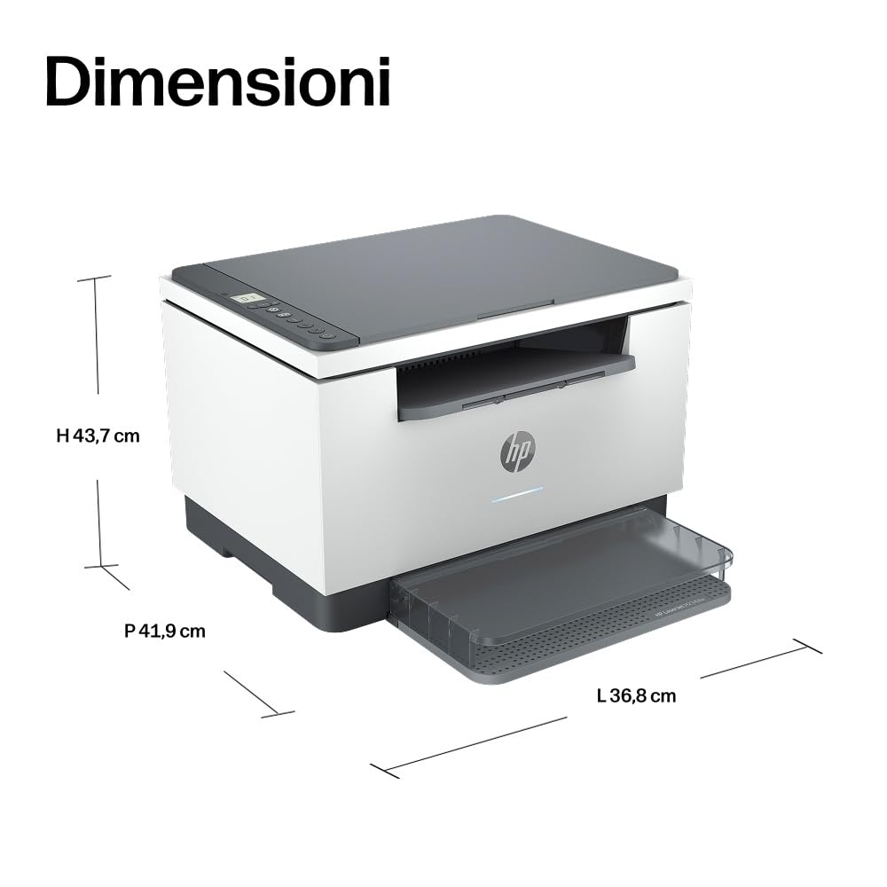 HP LaserJet M234dw Stampante Multifunzione A4 Bianco e Nero 29 ppm USB Wi-Fi Ethernet Schermo LCD Grigia