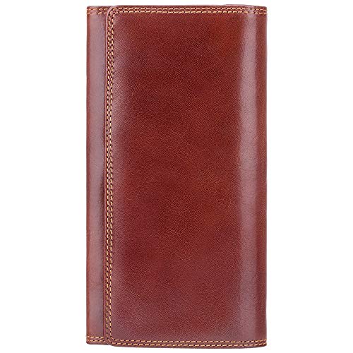 Visconti Monza 10 Ladies Large Soft Leather Checkbook Wallet (Brown)