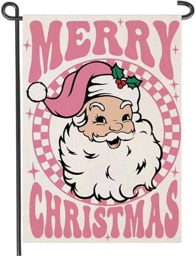 Merry Christmas Garden Flags 12x18 inch Double Sided, Seasonal Xm...
