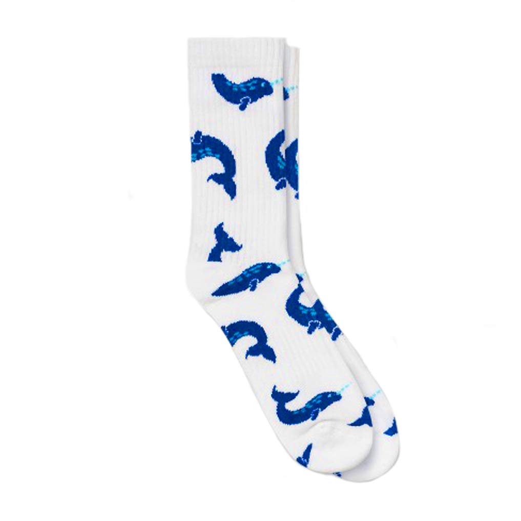 Human Knowledge Men's Sea Animal Narwhal Athletic Crew Socks