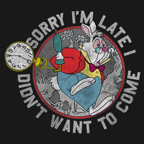 Disney Alice in Wonderland White Rabbit Sorry I Am Late Girls Standard T-Shirt2
