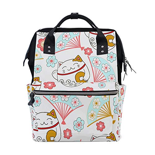 Maneki Neko Glücklich Glücklich Willkommen Katze Große Kapazität Windel Taschen Mummy Rucksack Multi Funktionen Wickeltasche Tasche Handtasche Für