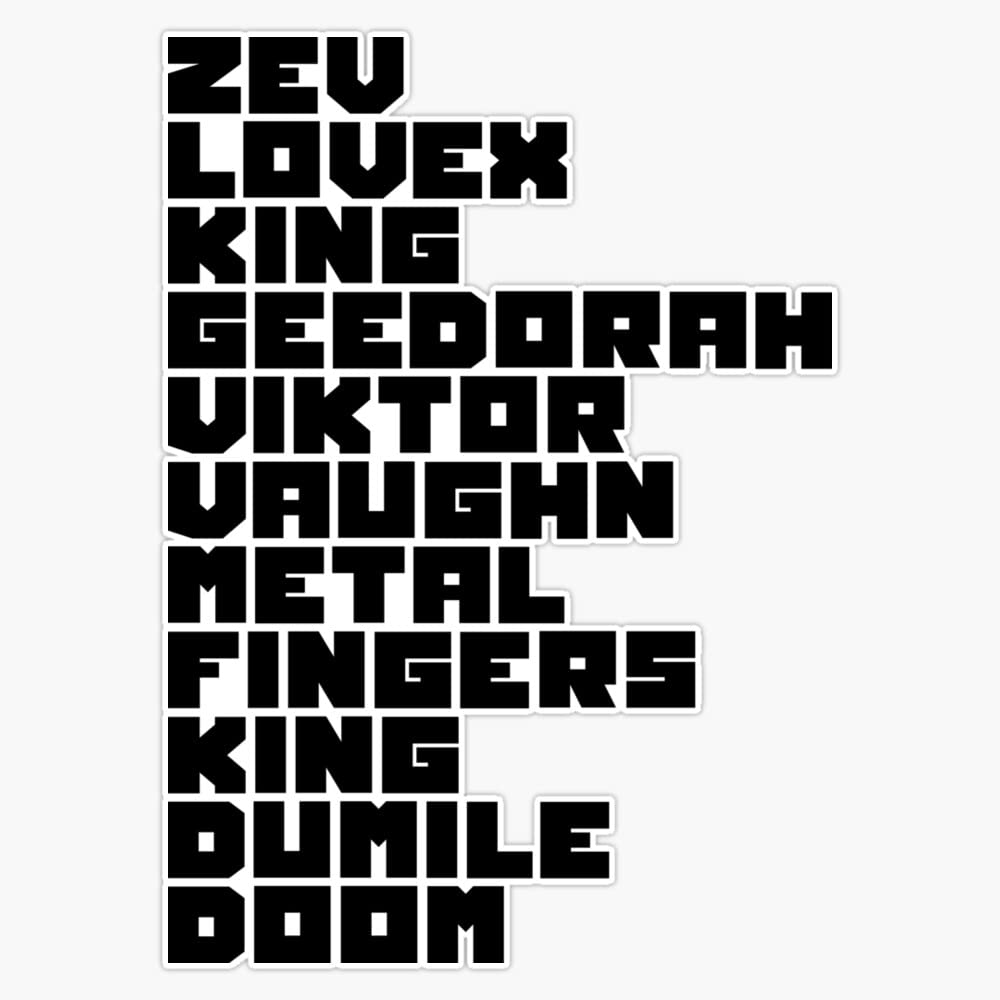 MF DOOM tribute Bumper Sticker Vinyl Decal 5"