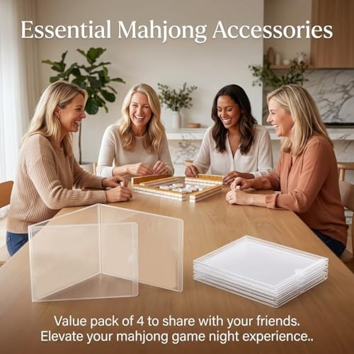 Protector de Cartas Mahjong 4 Unidades 6 1/8x4 3/4 Pulgadas miniatura 3