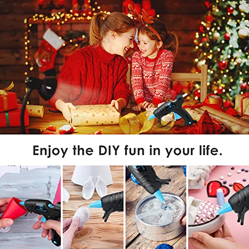 Lijmpistool met gereedschapstas, 20 W, 30 stuks, lijmpistool voor doe-het-zelf handwerk, kunst, hobby, reparaties, afdichtingen, metaal, glas, hout, kunststof, stof, keramiek - Afbeelding 6