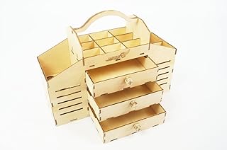 Dancing Wings Hobby Plywood Tool Box/Drawer/Carton for Storage Gadgets Tools Screws Rules Scissors VT02