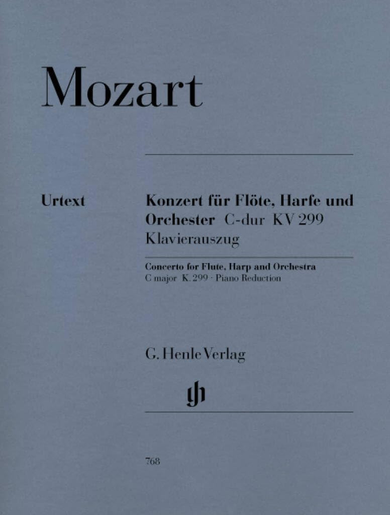Concerto for Flute, Harp and Orchestra C major KV 299 (297c) - flute, harp and orchestra - piano reduction with solo part - (HN 768)