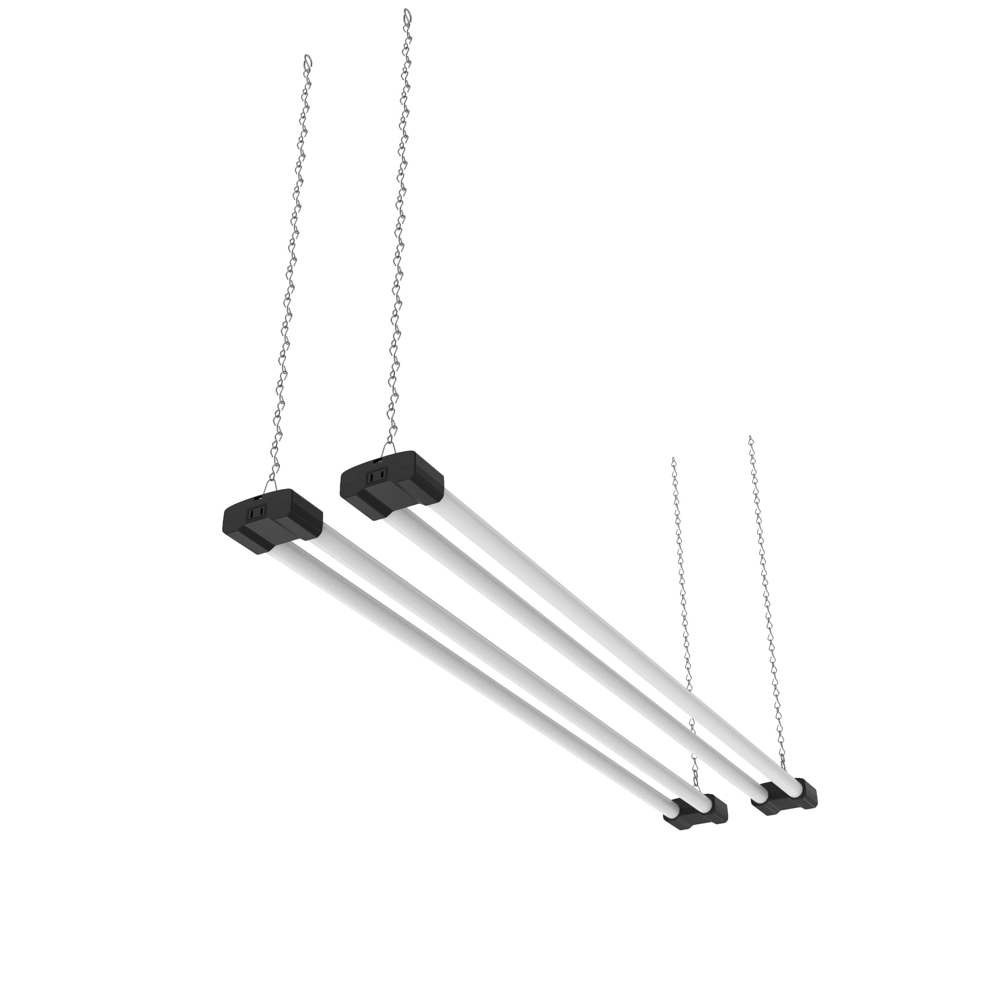 DYMOND 4 FT 40W LED Shop Light Fixture with Inline Switch Hanging or Flush Mount Bright Daylight 5000K