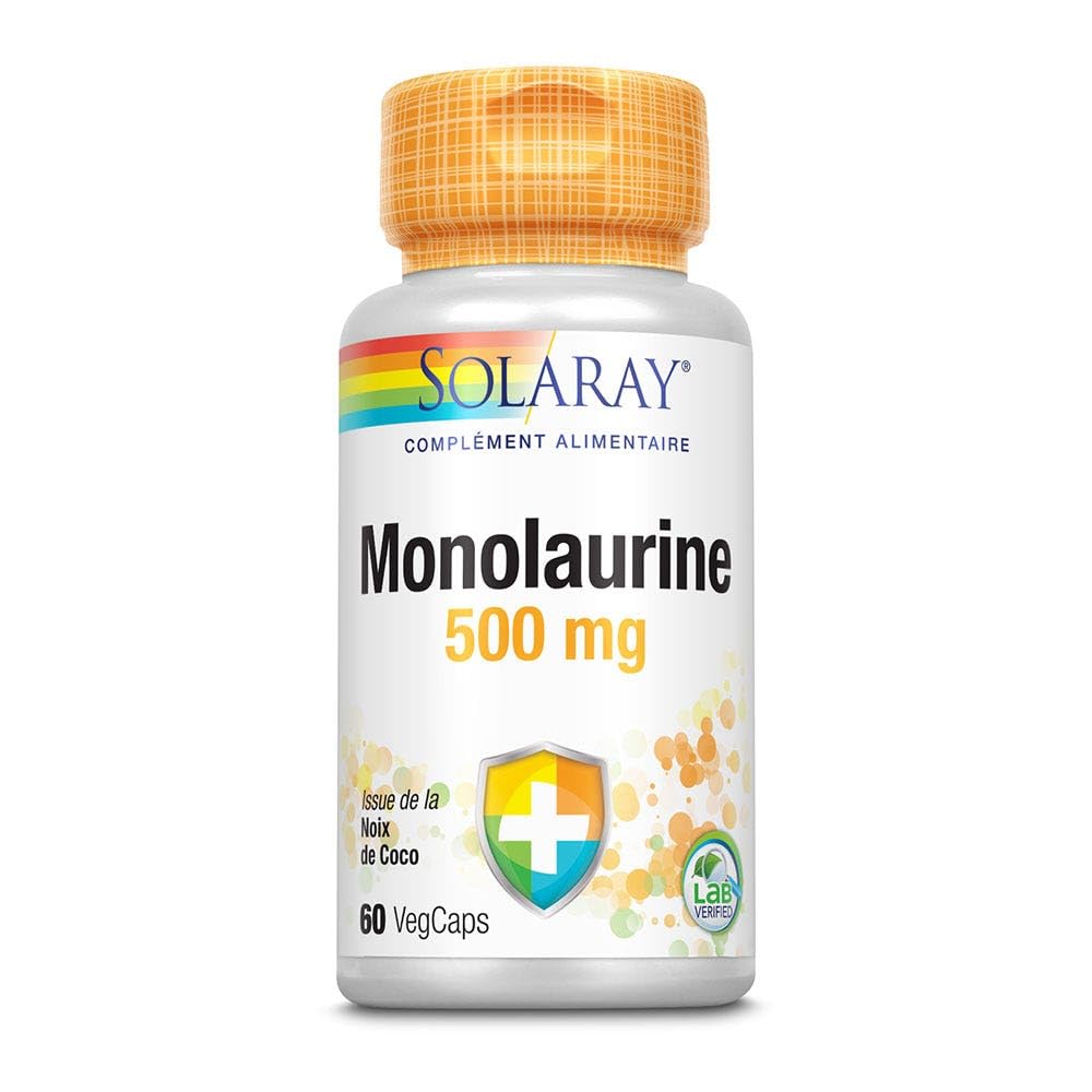 Solaray Monolaurine 500 mg 60 Capsules Végétales