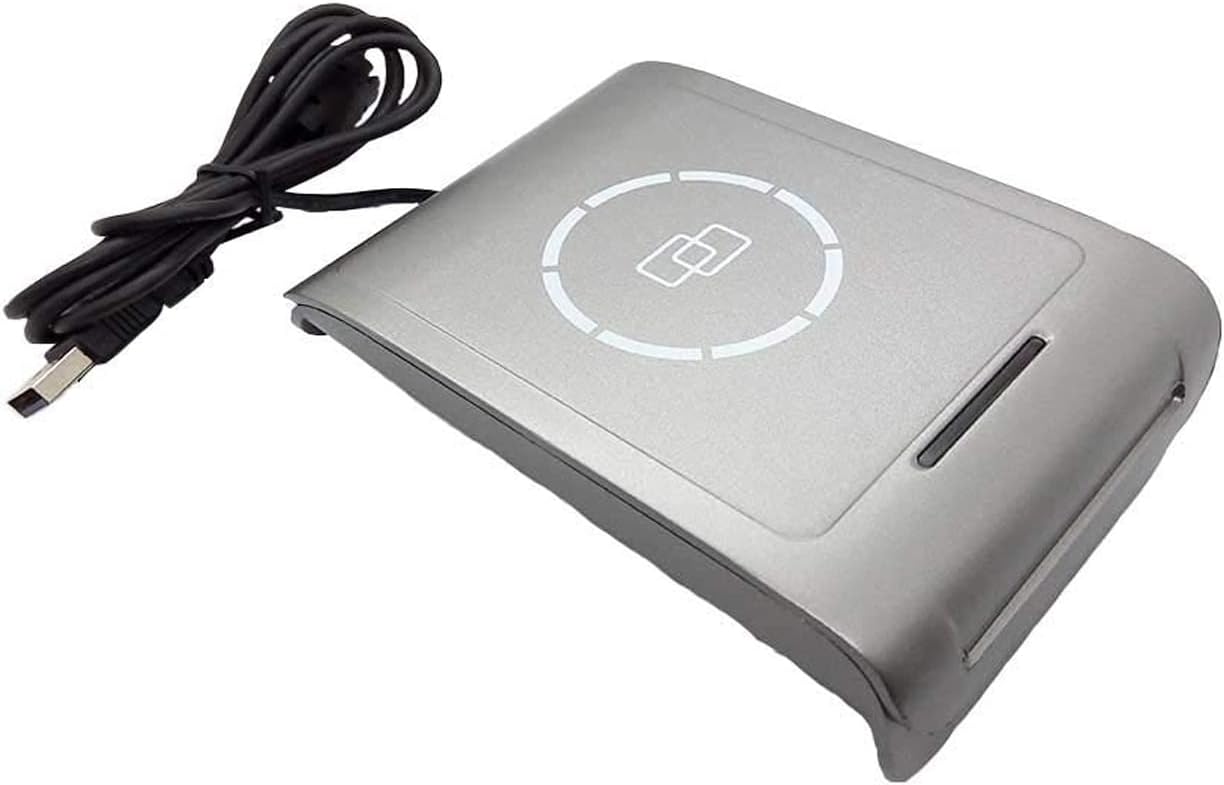 YIQINGLTD UHF USB Desktop Reader Writer with 860-960MHz Frequency Complie with EPC C1G2 ISO 18000-6C Support Keyboard Emulation Output + 2pcs UHF Tags(Alien 9662 H3)