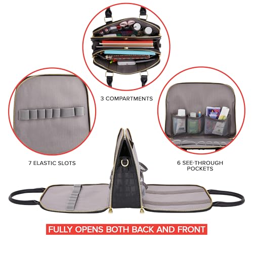 Multi-Compartment, Travel Tote Bag, Detachable Shoulder Strap, For Professional and Everyday Travel, Fits 15.6" iPad2