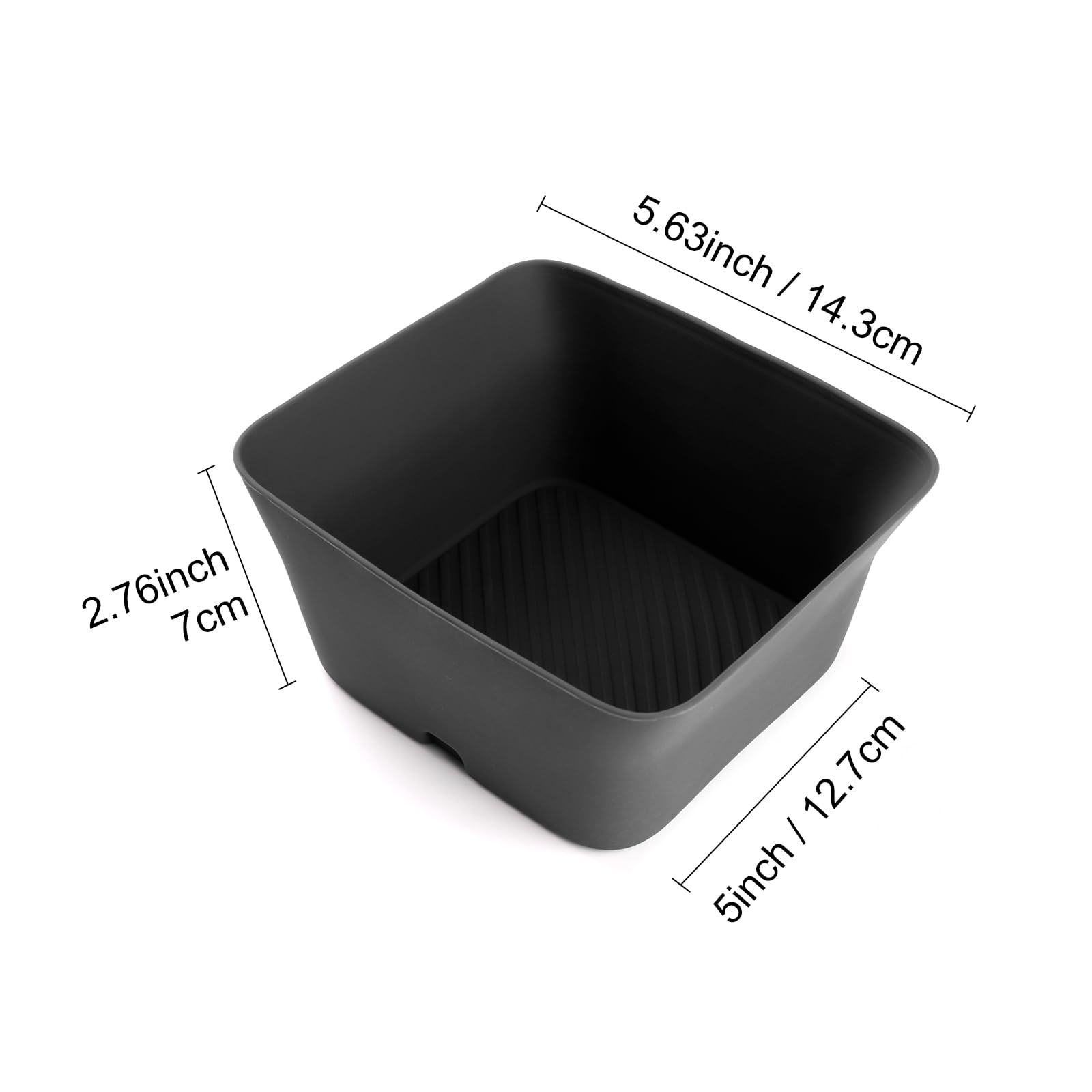 KUNGKIC Pour Mini Countryman U25 2024 2025 - Boîte de rangement pour console centrale en silicone - Support pour accessoires Mini (Noir)