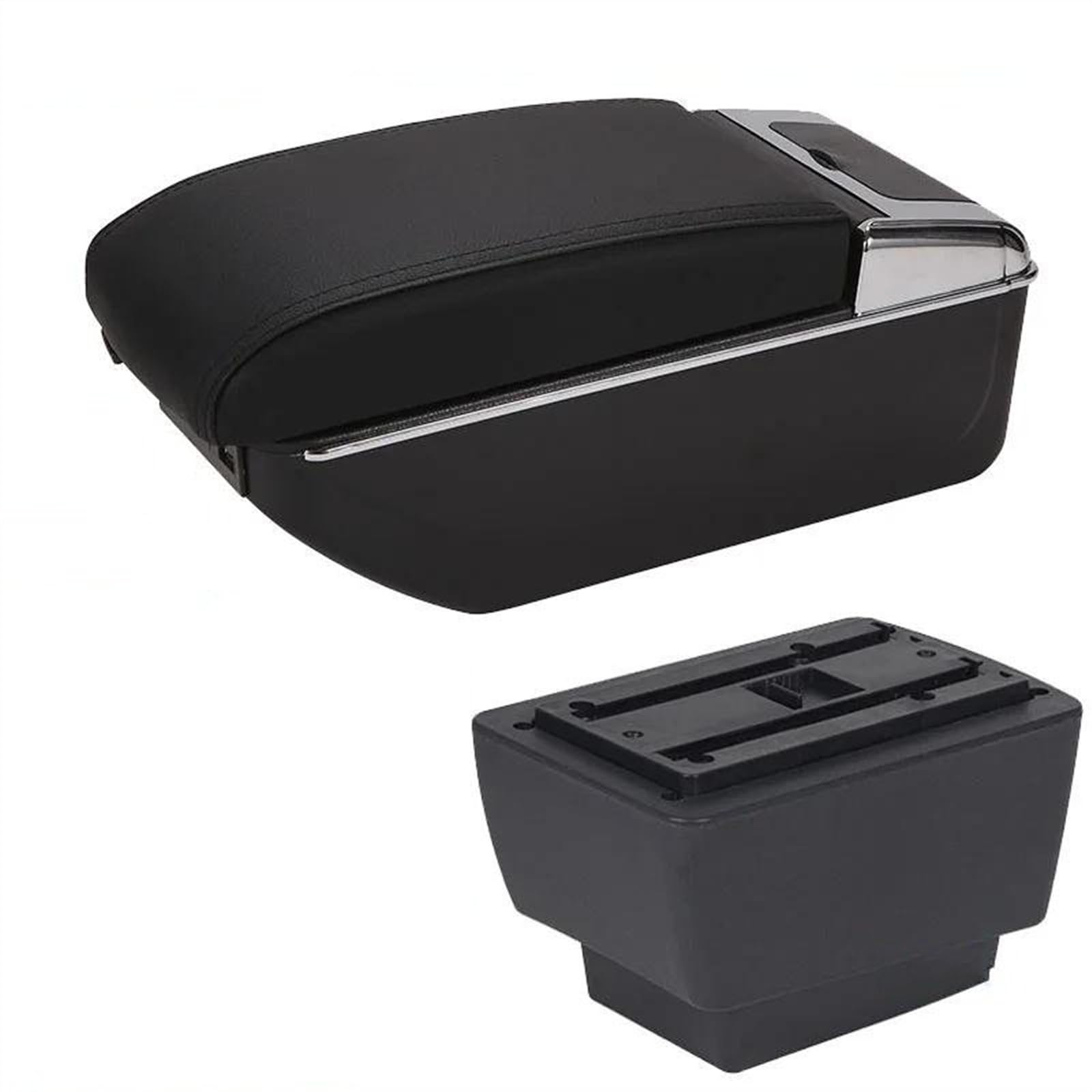 NOHEEU Center Console Armrest Storage Box For Fabia 3 III Combi 2015-2021 Car Interior Parts Modification Accessories(A2 Black black 7USB)