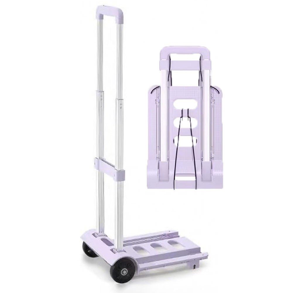 Fituenly Folding Hand Truck Portable Luggage Sack Trolley Travel Auto Moving Office Folding Trolley Shopping Cart Express Delivery Trolley