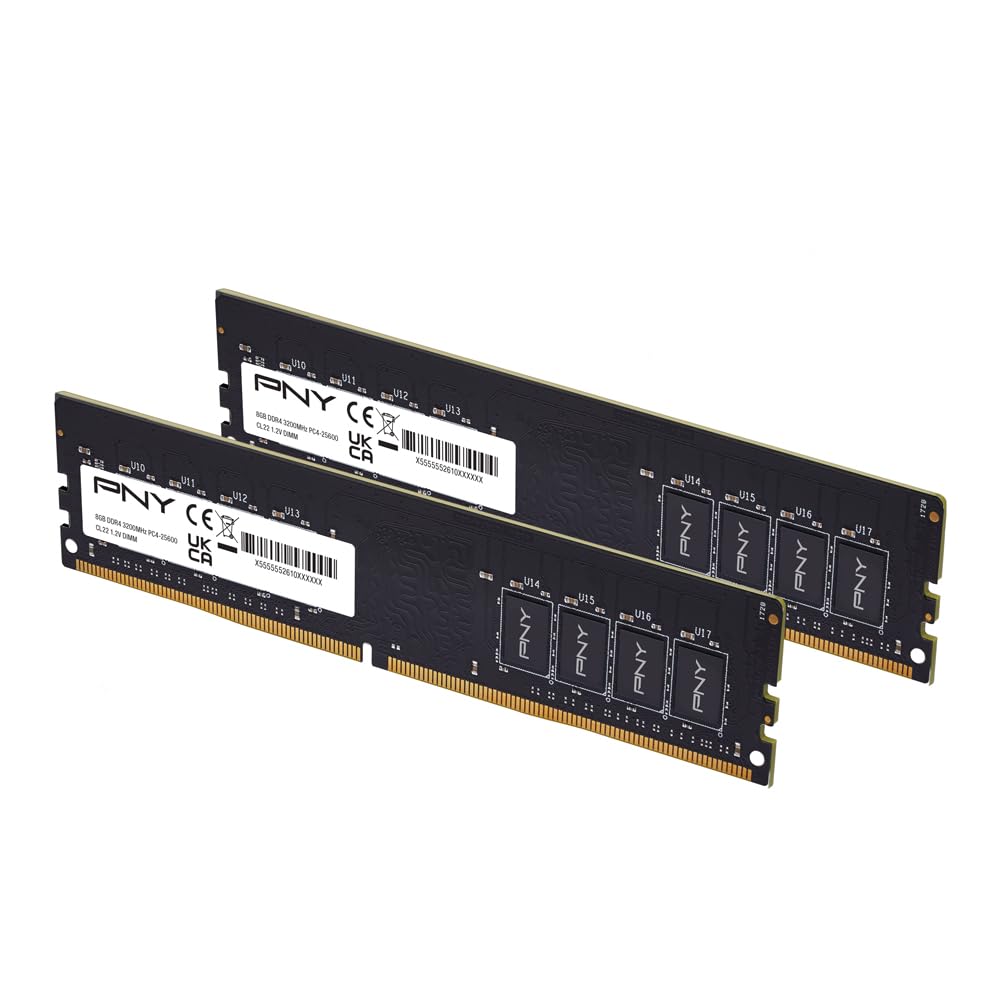 PNY Performance 16GB (2x8GB) DDR4 RAM 3200MHz (PC4-25600) - CL22, 1.2V - Compatible with 3000MHz, 2933MHz, 2900MHz, 2666MHz, 2400MHz, 2133MHz - Desktop Memory Kit - MD16GK2D43200-TB-picture-24