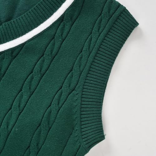 LittleSpring Girls Boys Uniform Sweater Vest V-Neck Sleeveless Knit Pullover 2-8 Years3