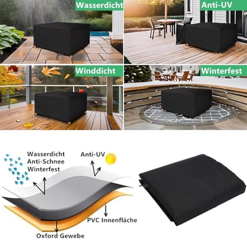 Housse salon de jardin 165x120x85 bâche 420D imperméable terrasse