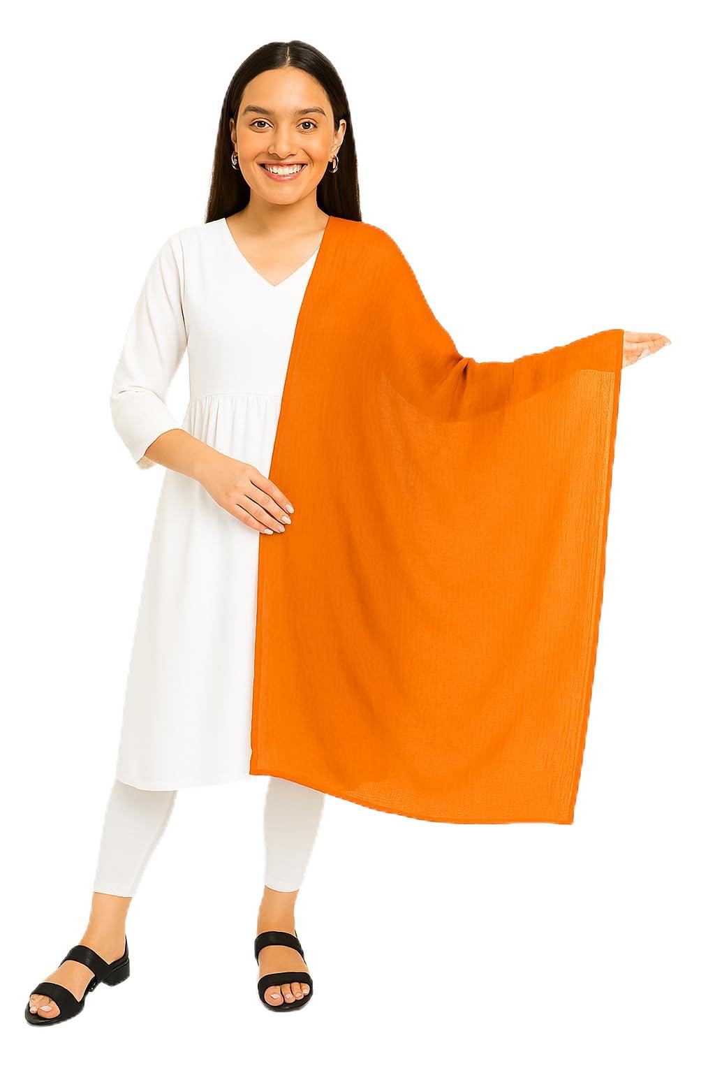 Trendify Hub Pure Cotton Solid Dupatta for Women – Soft & Lightweight Daily Wear Dupatta with Pom Pom Border-picture-45