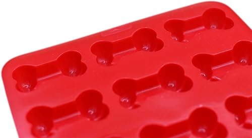 Miniatura 3 de Paquete de 2 moldes de silicona ideales para huesos de perro fácil de hornear, congelar y limpiar para deliciosas golosinas caseras